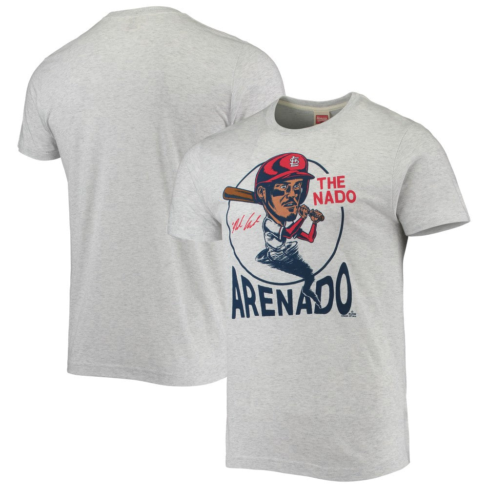 Nolan Arenado St. Louis Cardinals Homage Caricature Tri-Blend T-Shirt Gray