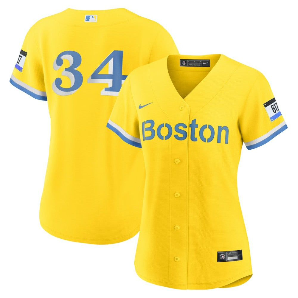 David Ortiz Boston Red Sox Women's City Connect Replica Player Jersey Gold