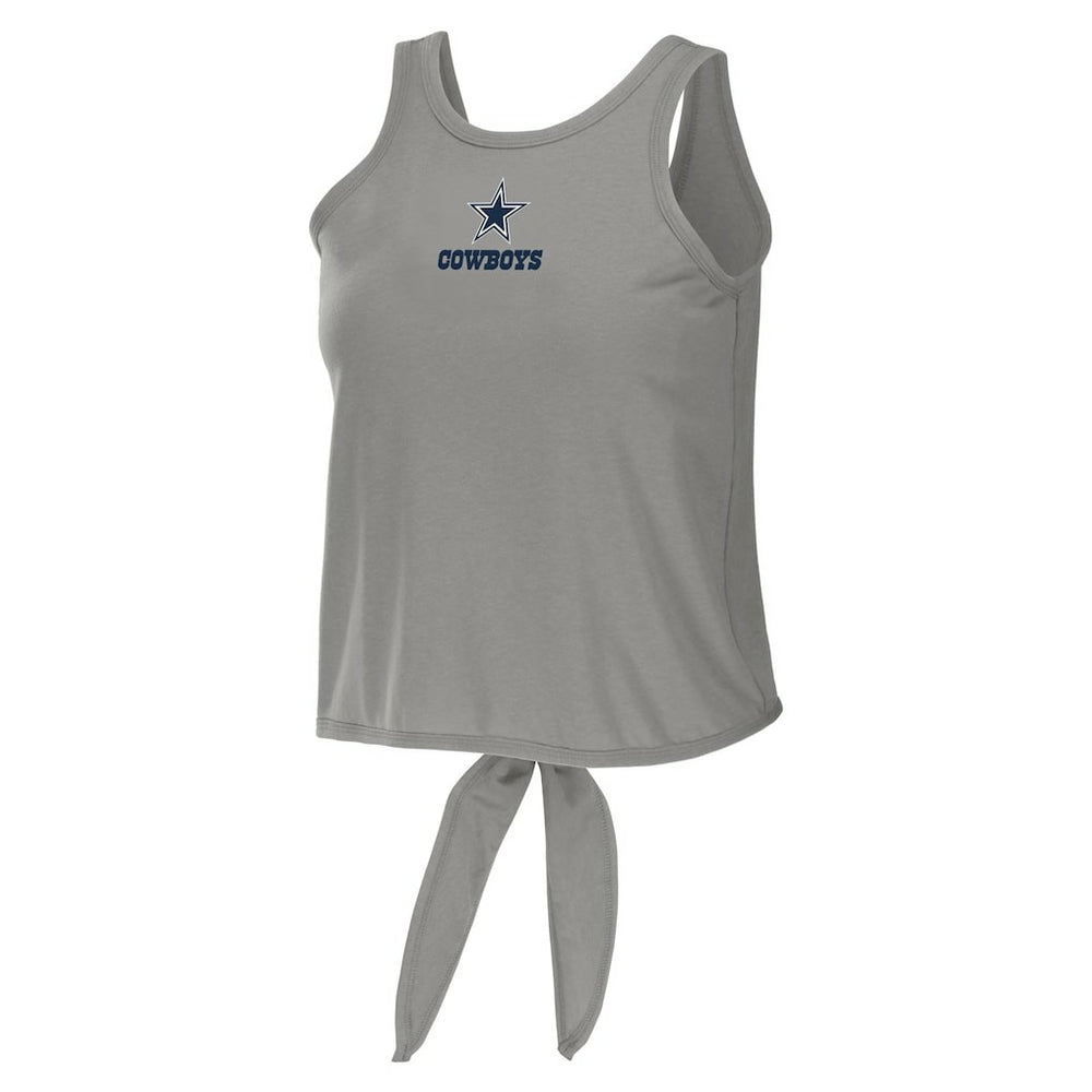 Dallas Cowboys WEAR by Erin Andrews Women's Open Back Twist Tie Tank Top - Gray on sale