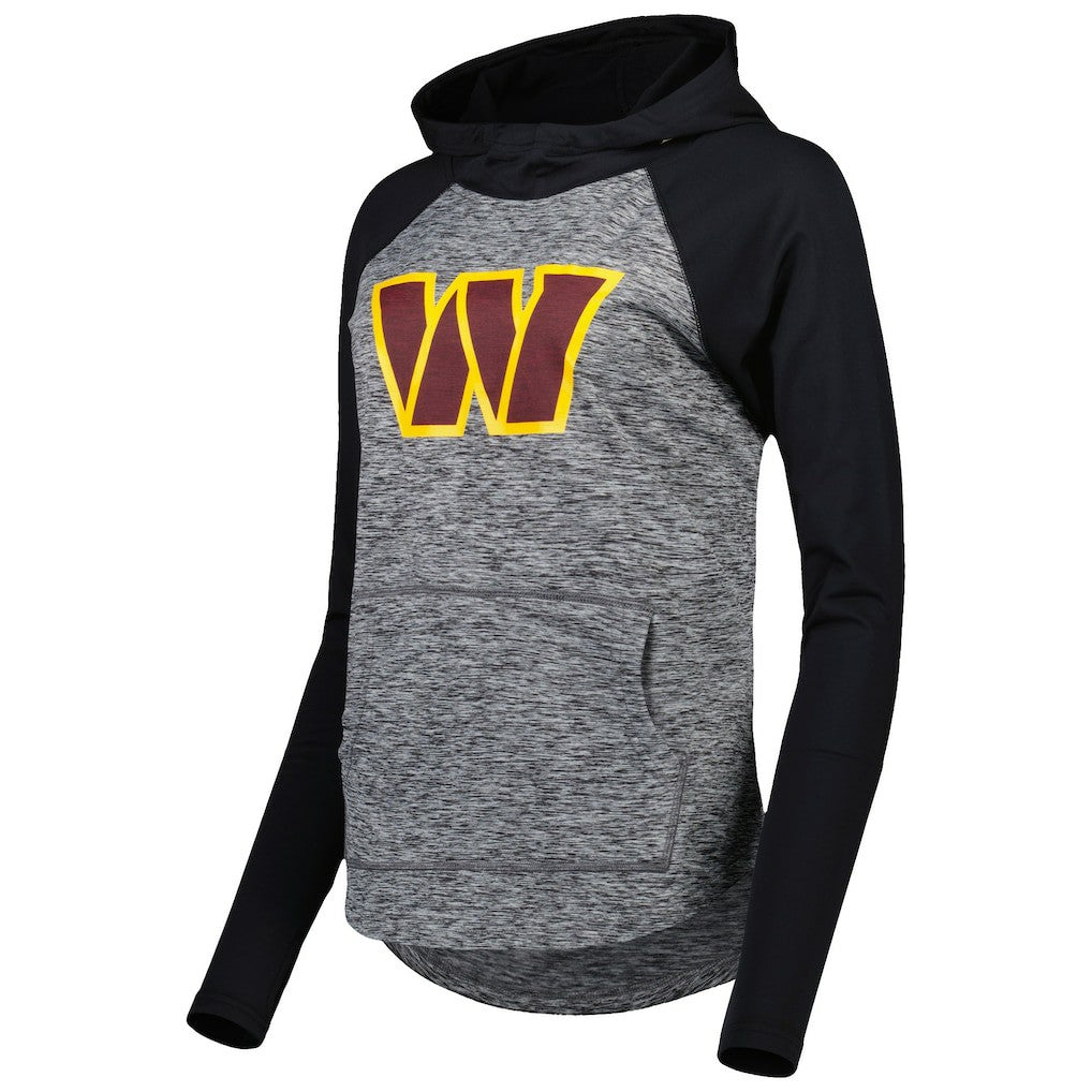 Washington Commanders G-III 4Her by Carl Banks Women's Championship Ring Raglan Pullover Hoodie - Heathered Gray/Black outlet