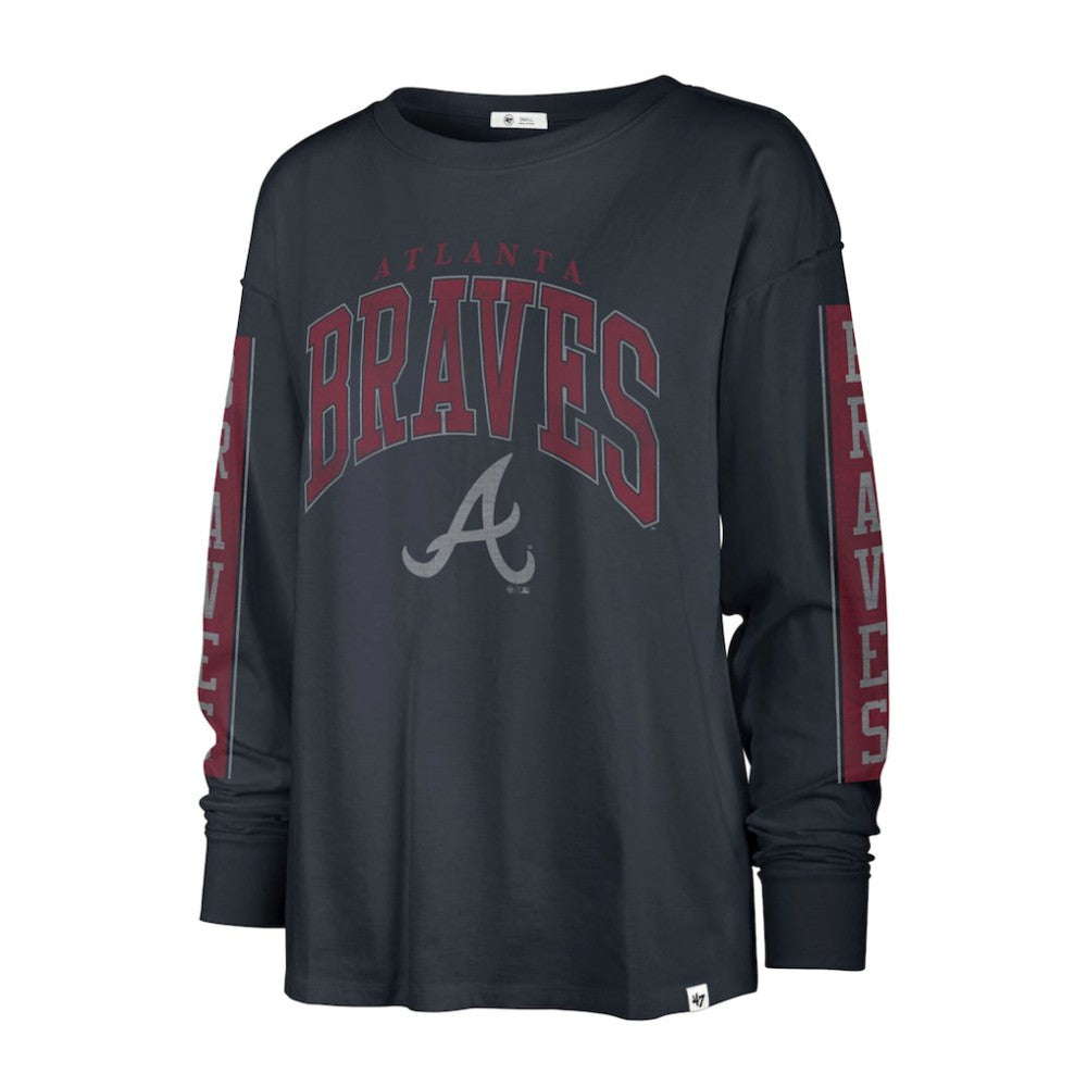 Atlanta Braves Women's Statement Long Sleeve T-Shirt Navy