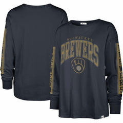Milwaukee Brewers Women's Statement Long Sleeve T-Shirt Navy