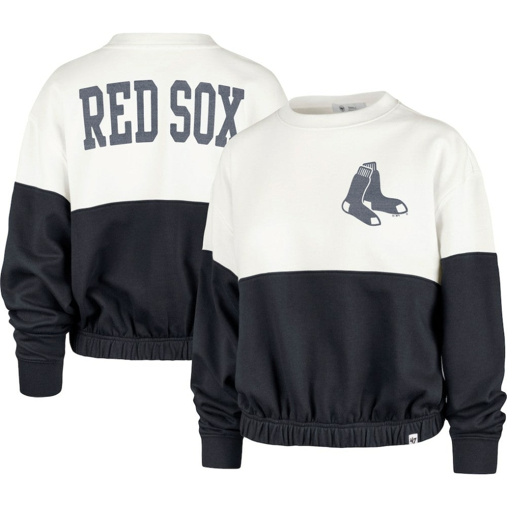 Boston Red Sox Women's Take Two Bonita Pullover Sweatshirt White/Navy