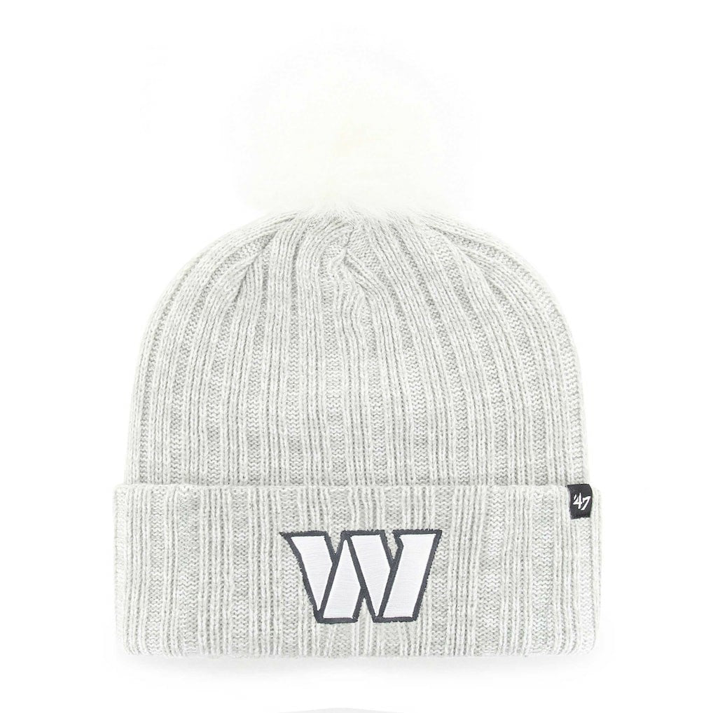 Washington Commanders '47 Women's Koda Cuffed Knit Hat with Pom - Gray cheap