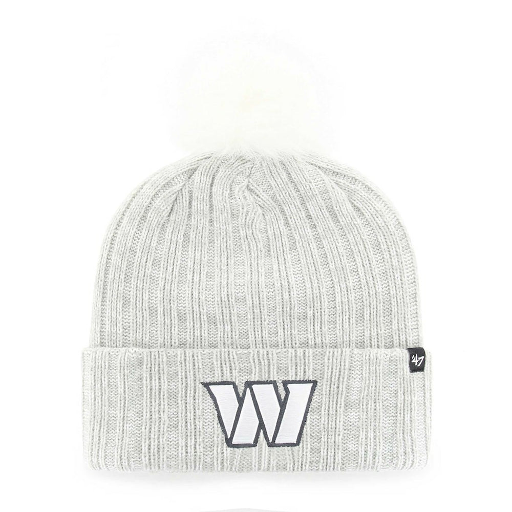 Washington Commanders '47 Women's Koda Cuffed Knit Hat with Pom - Gray cheap