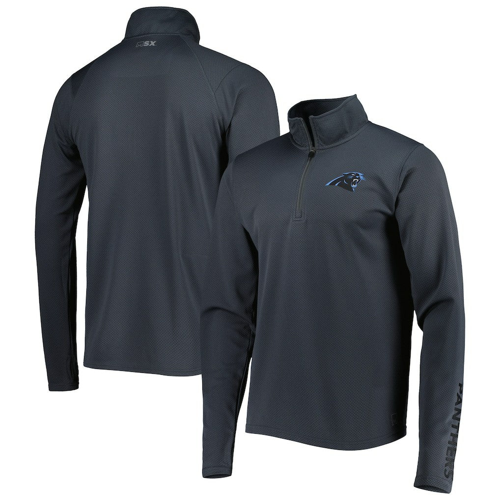 Carolina Panthers MSX by Michael Strahan Half-Zip Pullover - Charcoal online