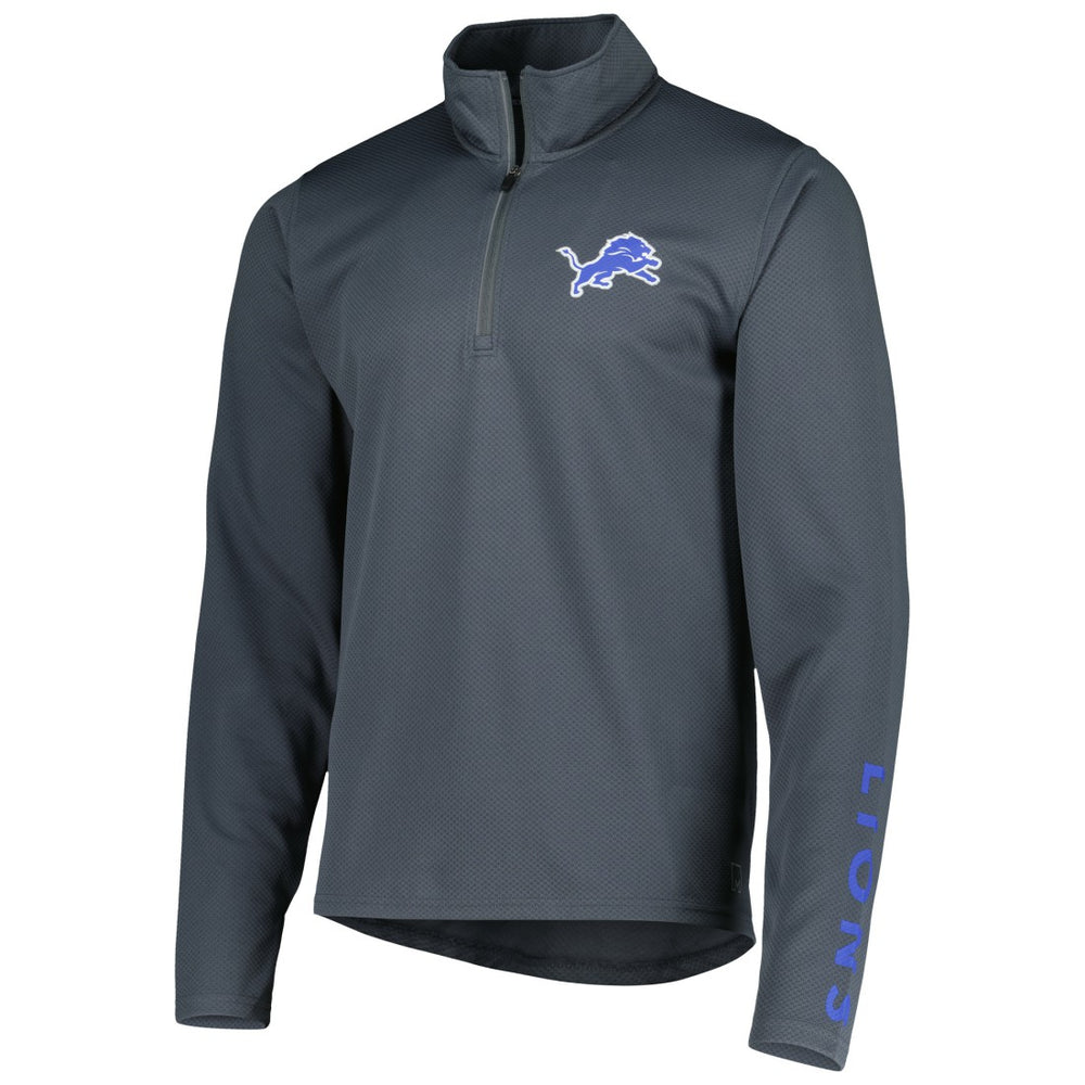 Detroit Lions MSX by Michael Strahan Half-Zip Pullover - Charcoal sale