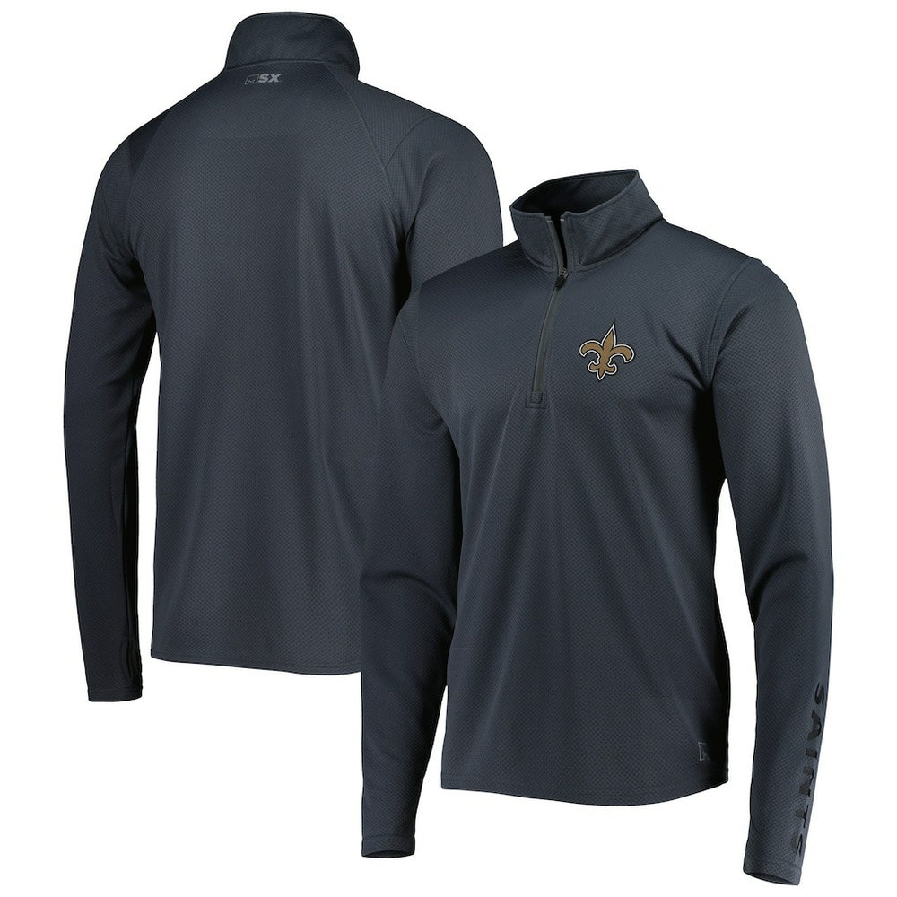 New Orleans Saints MSX by Michael Strahan Half-Zip Pullover - Charcoal discount