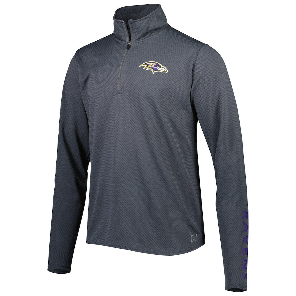 Baltimore Ravens MSX by Michael Strahan Half-Zip Pullover - Charcoal cheap