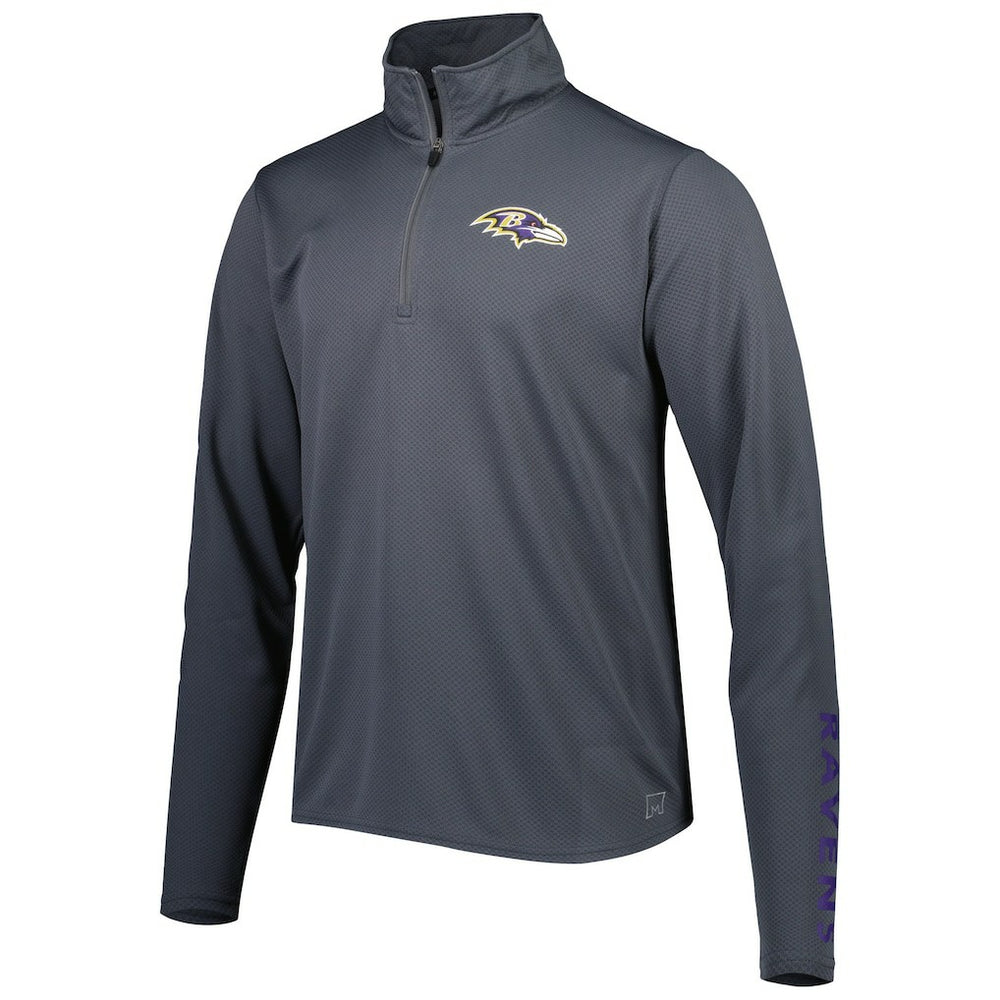 Baltimore Ravens MSX by Michael Strahan Half-Zip Pullover - Charcoal cheap