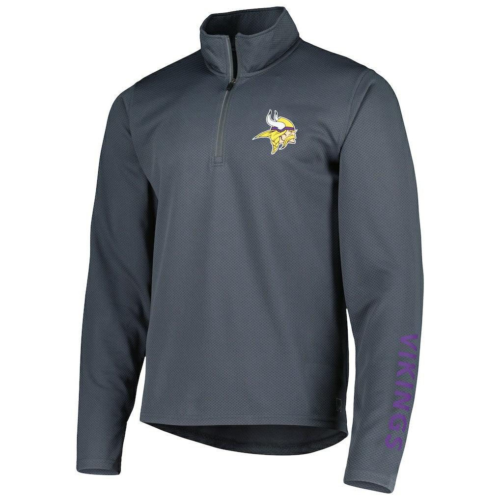 Minnesota Vikings MSX by Michael Strahan Half-Zip Pullover - Charcoal discount