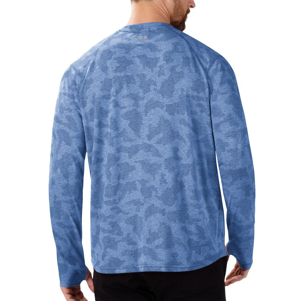 New York Giants MSX by Michael Strahan Performance Camo Long Sleeve T-Shirt - Royal discount