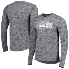 Las Vegas Raiders MSX by Michael Strahan Performance Camo Long Sleeve T-Shirt - Black online