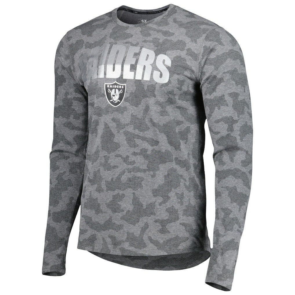 Las Vegas Raiders MSX by Michael Strahan Performance Camo Long Sleeve T-Shirt - Black online