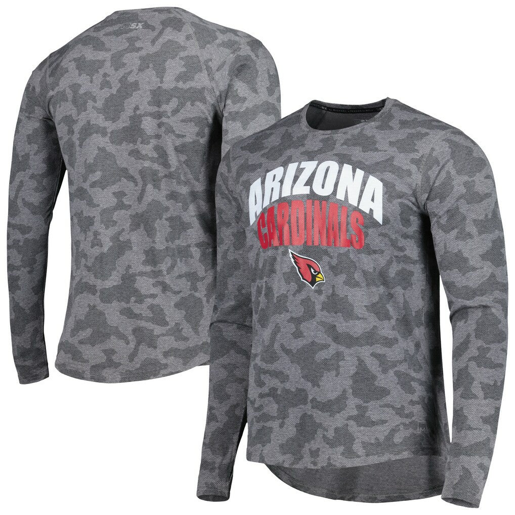 Arizona Cardinals MSX by Michael Strahan Performance Camo Long Sleeve T-Shirt - Gray for sale