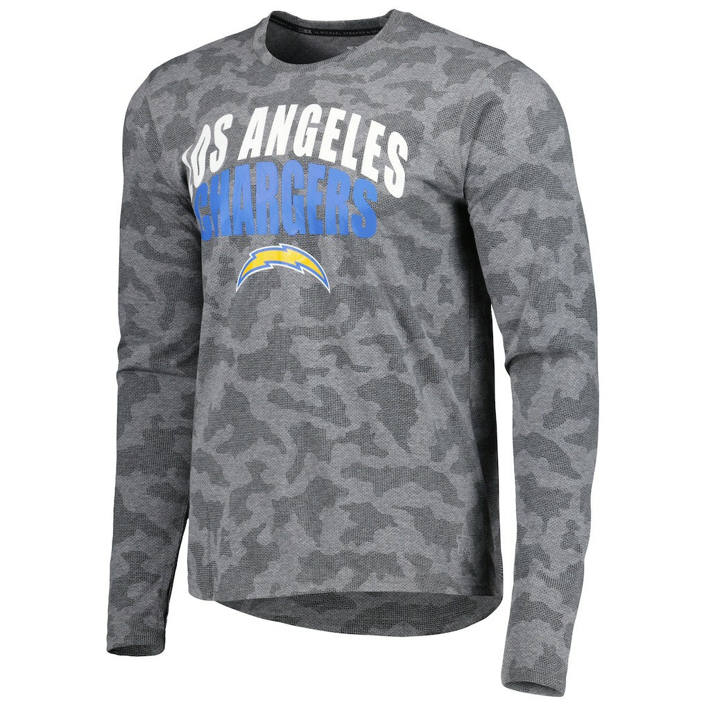 Los Angeles Chargers MSX by Michael Strahan Performance Camo Long Sleeve T-Shirt - Black discount