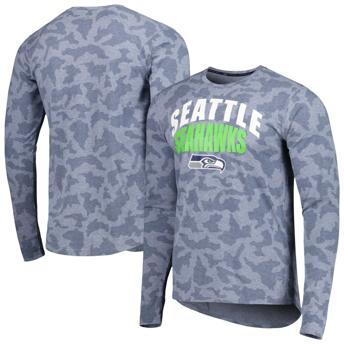Seattle Seahawks MSX by Michael Strahan Performance Camo Long Sleeve T-Shirt - College Navy for sale