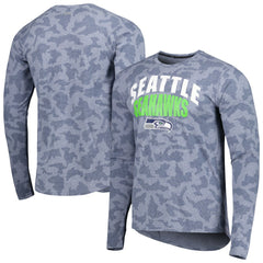 Seattle Seahawks MSX by Michael Strahan Performance Camo Long Sleeve T-Shirt - College Navy for sale