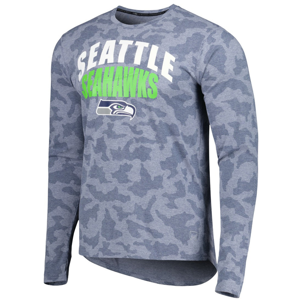 Seattle Seahawks MSX by Michael Strahan Performance Camo Long Sleeve T-Shirt - College Navy for sale