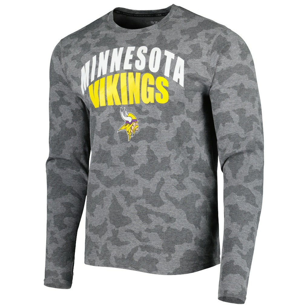 Minnesota Vikings MSX by Michael Strahan Performance Camo Long Sleeve T-Shirt - Black online