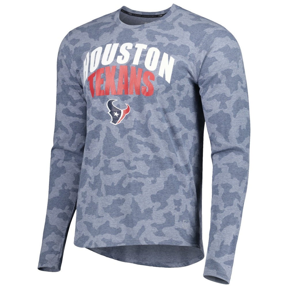 Houston Texans MSX by Michael Strahan Performance Camo Long Sleeve T-Shirt - Navy on sale