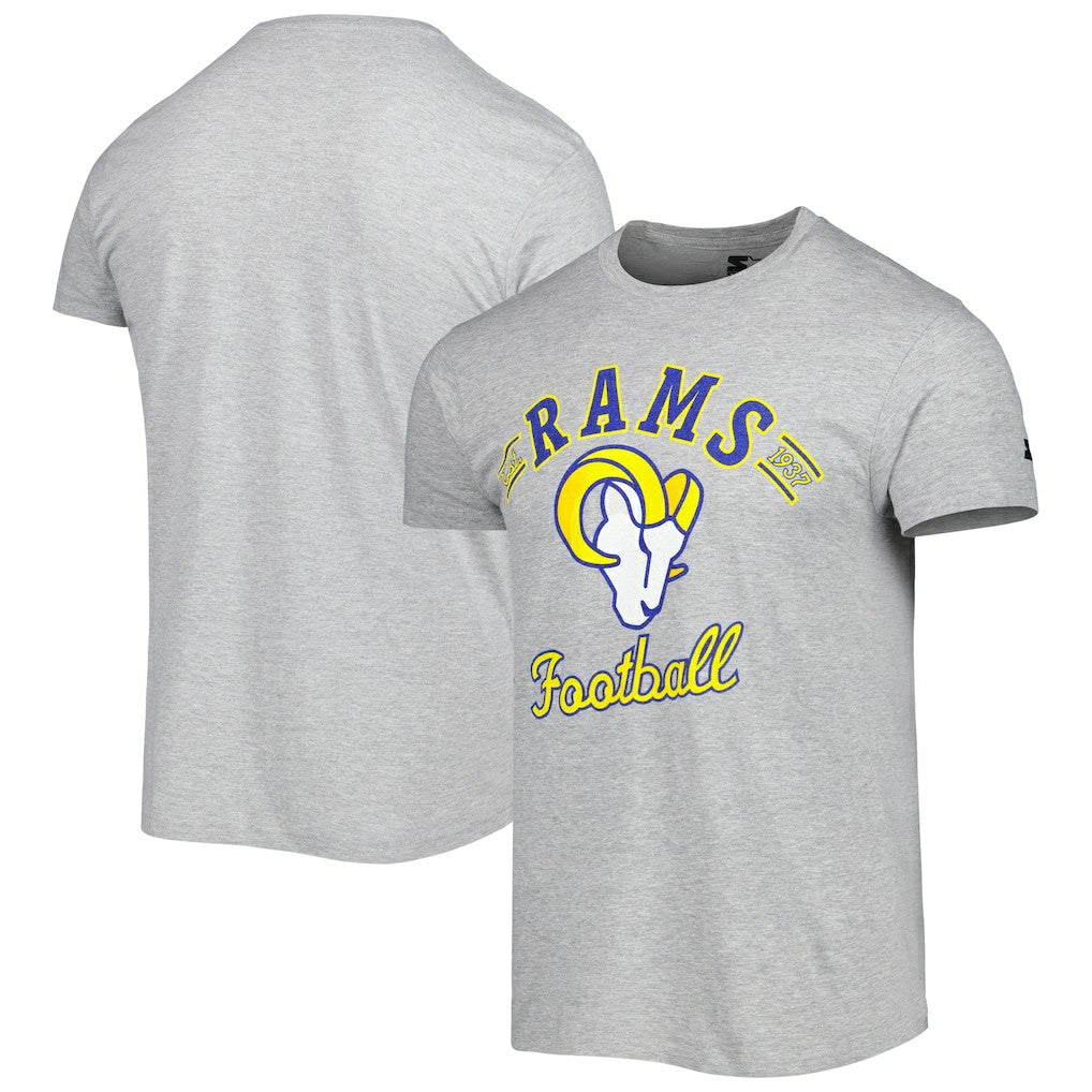 Los Angeles Rams Starter Prime Time T-Shirt - Heathered Gray discount
