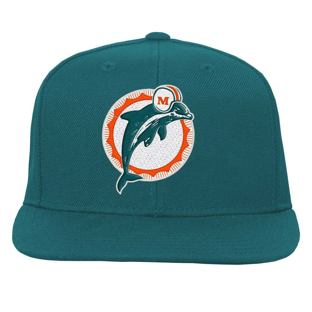 Miami Dolphins Youth Gridiron Classics Ground Snapback Hat - Aqua discount
