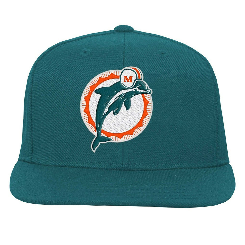 Miami Dolphins Youth Gridiron Classics Ground Snapback Hat - Aqua discount
