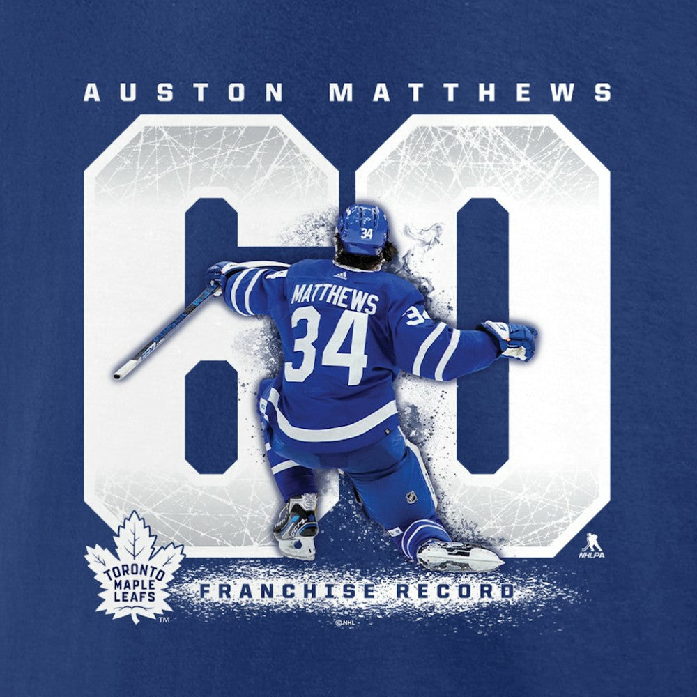 Auston Matthews Toronto Maple Leafs Fanatics Big & Tall Goal Record T-Shirt - Blue T-shirts