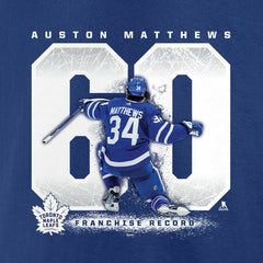 Auston Matthews Toronto Maple Leafs Fanatics Big & Tall Goal Record T-Shirt - Blue T-shirts