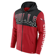 Chicago Bulls Skyhook Colorblock Full-Zip Hoodie - Red/Black cheap