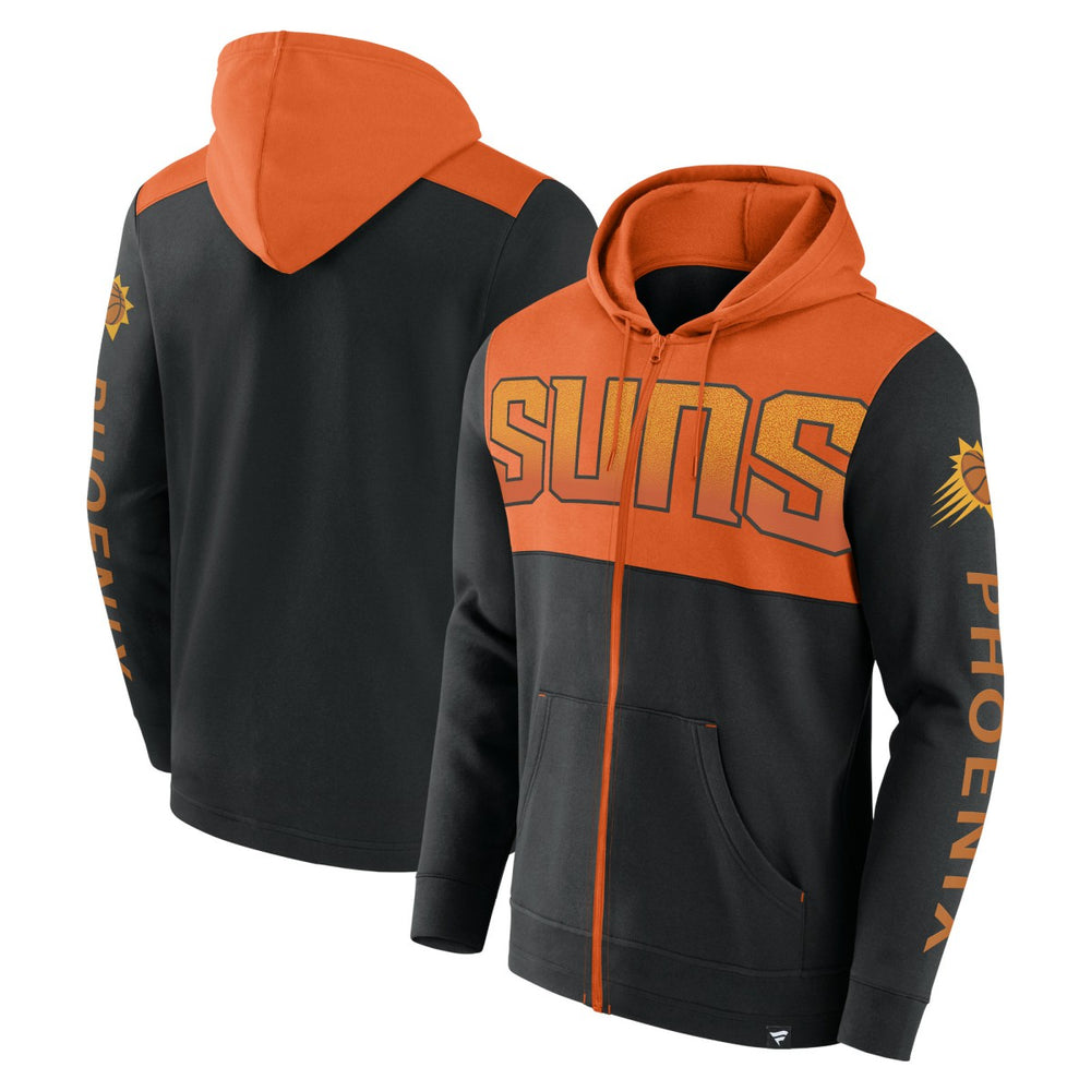 Phoenix Suns Skyhook Colorblock Full-Zip Hoodie - Black/Orange on sale