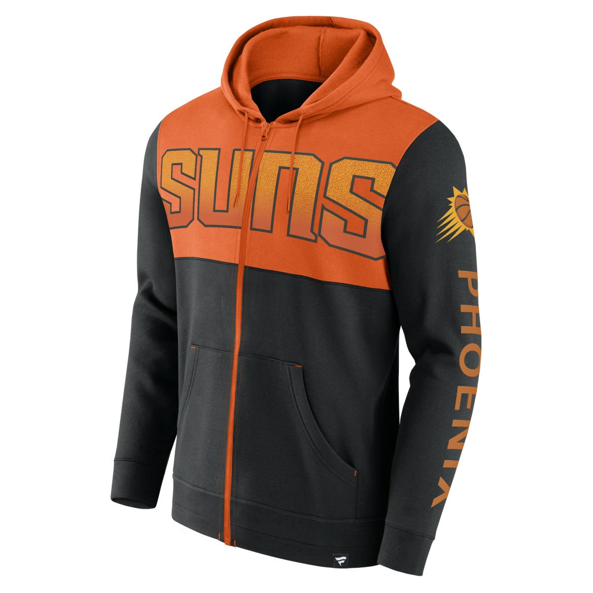 Phoenix Suns Skyhook Colorblock Full-Zip Hoodie - Black/Orange on sale