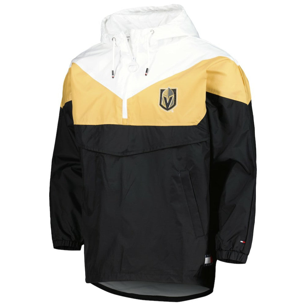 Vegas Golden Knights Tommy Hilfiger Women's Staci Half-Zip Windbreaker Jacket - Black/Gold Jackets