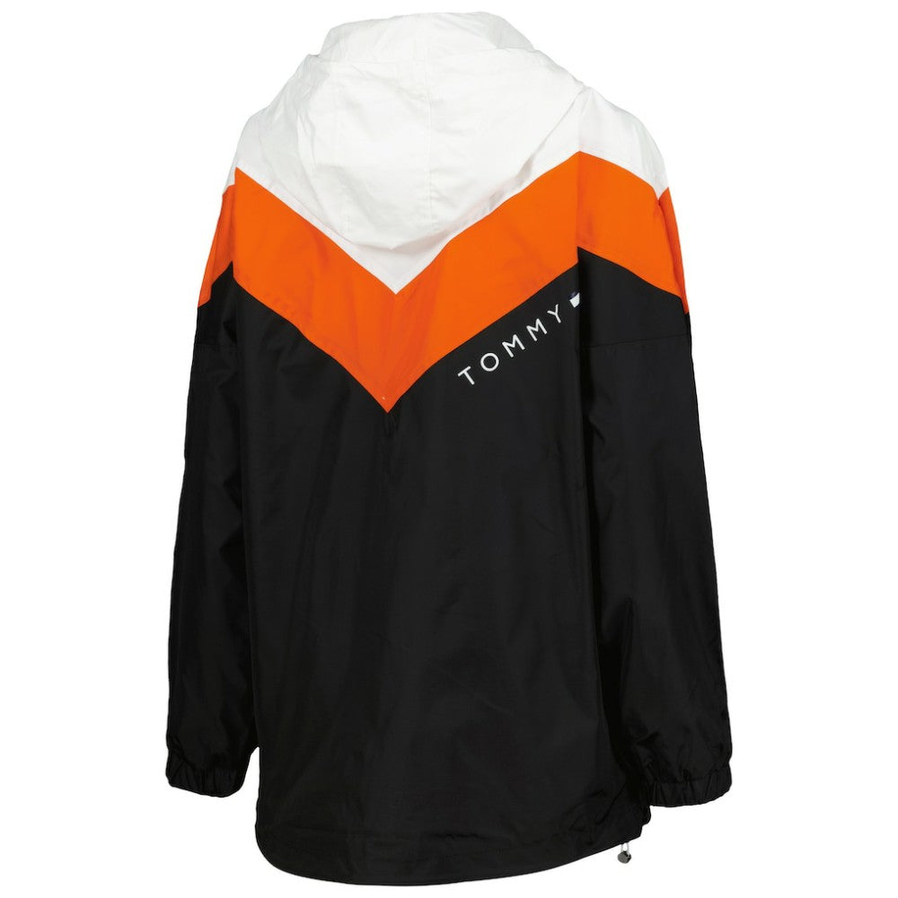 Philadelphia Flyers Tommy Hilfiger Women's Staci Half-Zip Windbreaker Jacket - Orange/Black Jackets