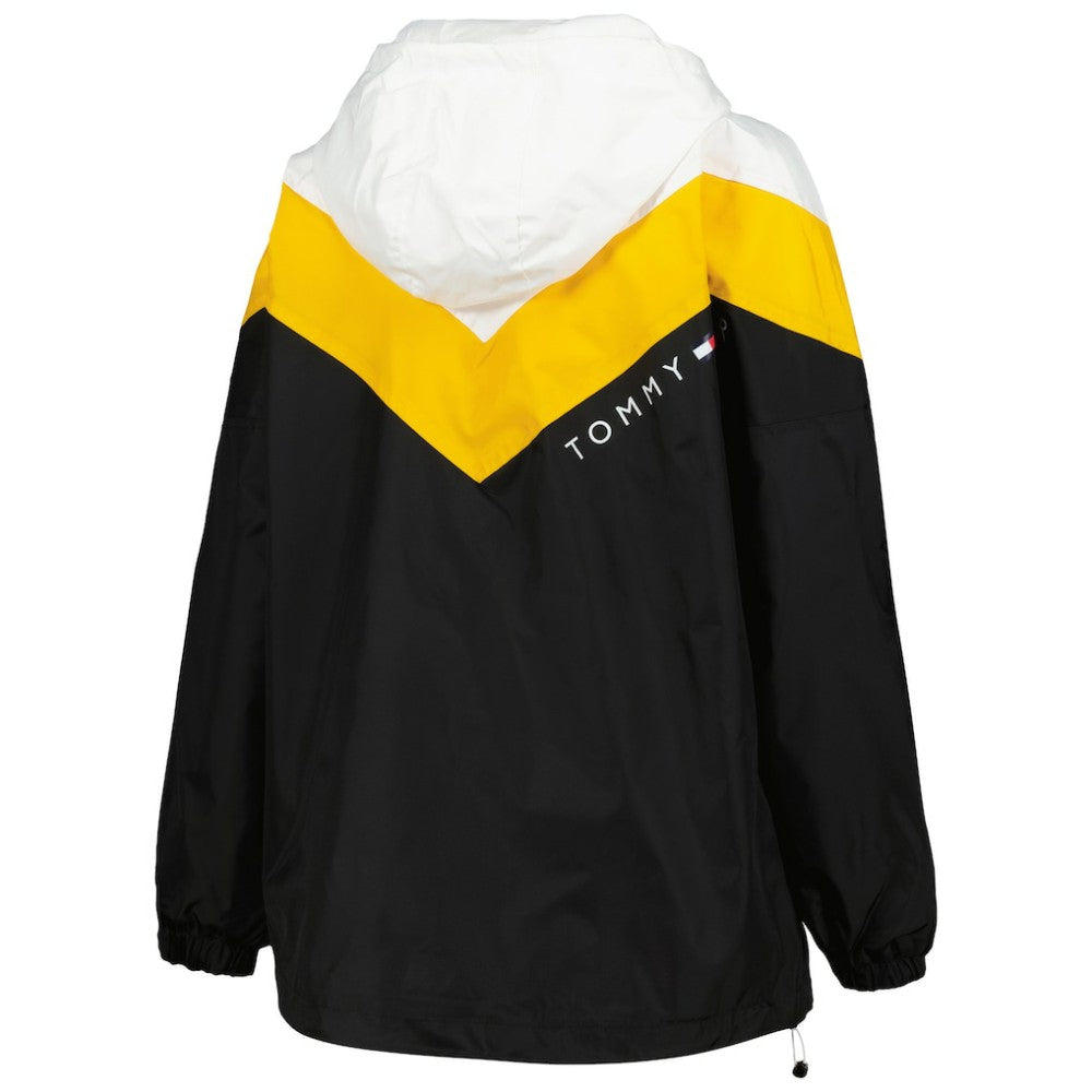 Pittsburgh Penguins Tommy Hilfiger Women's Staci Half-Zip Windbreaker Jacket - Black/Gold Jackets