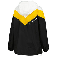 Pittsburgh Penguins Tommy Hilfiger Women's Staci Half-Zip Windbreaker Jacket - Black/Gold Jackets