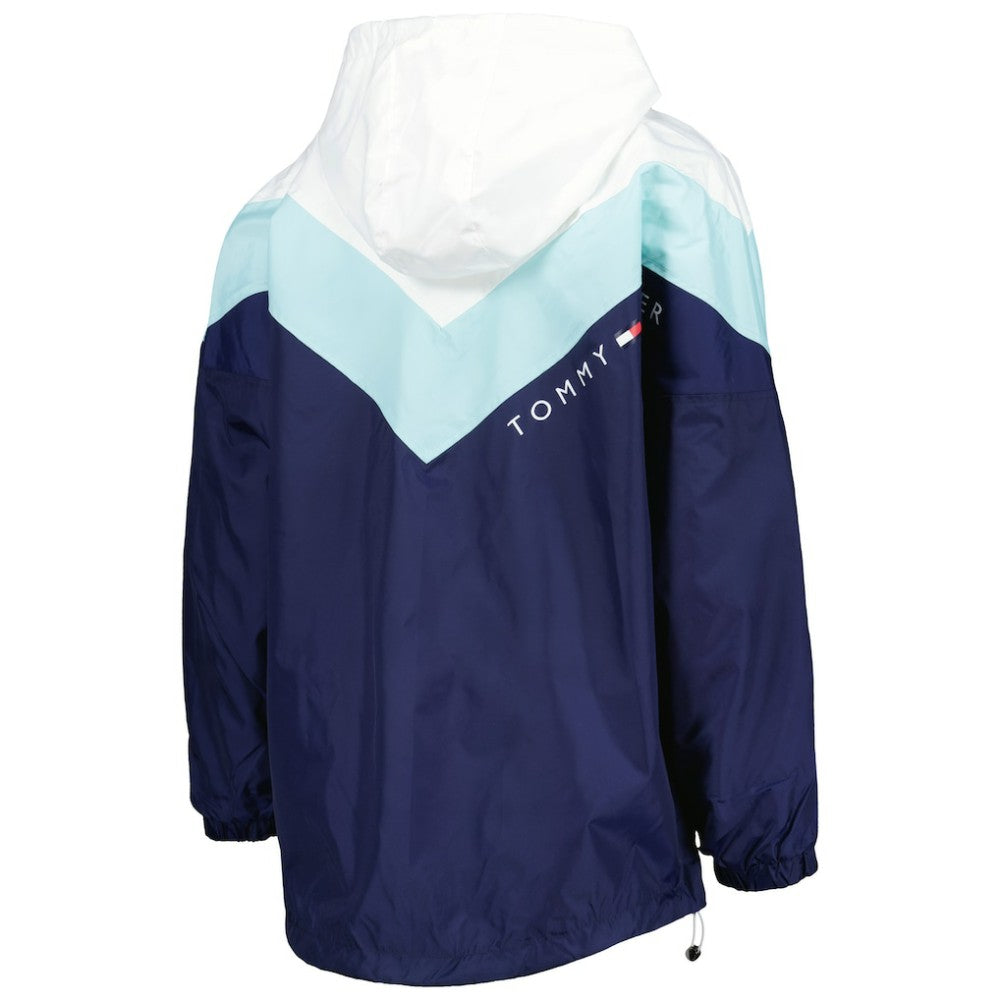 Seattle Kraken Tommy Hilfiger Women's Staci Half-Zip Windbreaker Jacket - Blue/Deep Sea Blue Jackets