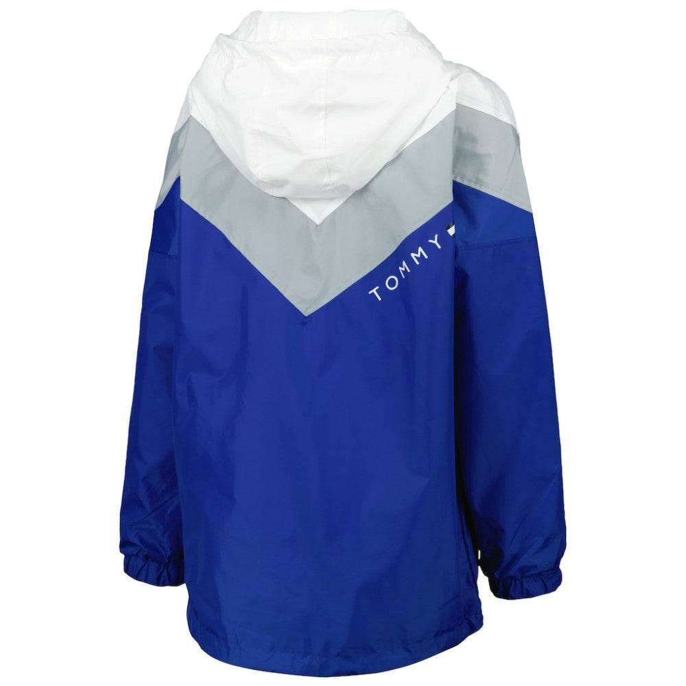 Tampa Bay Lightning Tommy Hilfiger Women's Staci Half-Zip Windbreaker Jacket - Blue/Silver Jackets