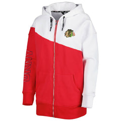 Chicago Blackhawks DKNY Sport Women's Gina Full-Zip Hoodie - Red/White Hoodies