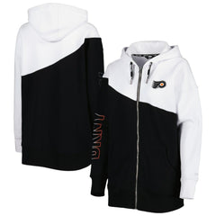 Philadelphia Flyers DKNY Sport Women's Gina Full-Zip Hoodie - Black/White Hoodies