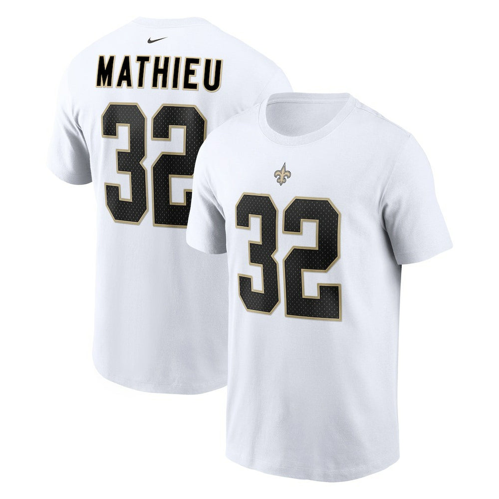 Tyrann Mathieu New Orleans Saints Player Name & Number T-Shirt - White on sale