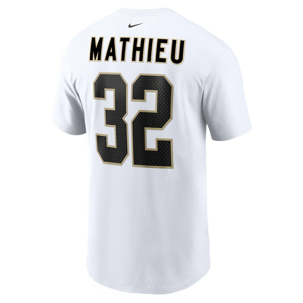 Tyrann Mathieu New Orleans Saints Player Name & Number T-Shirt - White on sale