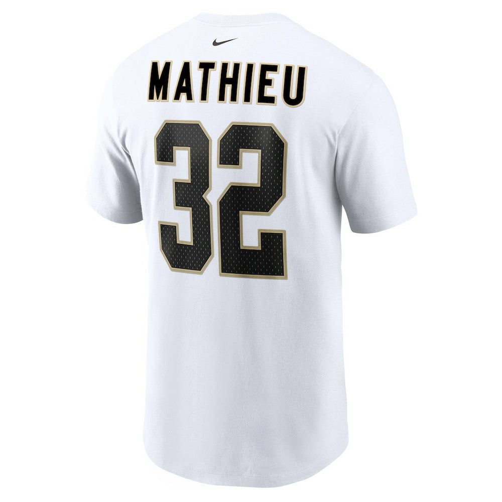 Tyrann Mathieu New Orleans Saints Player Name & Number T-Shirt - White on sale