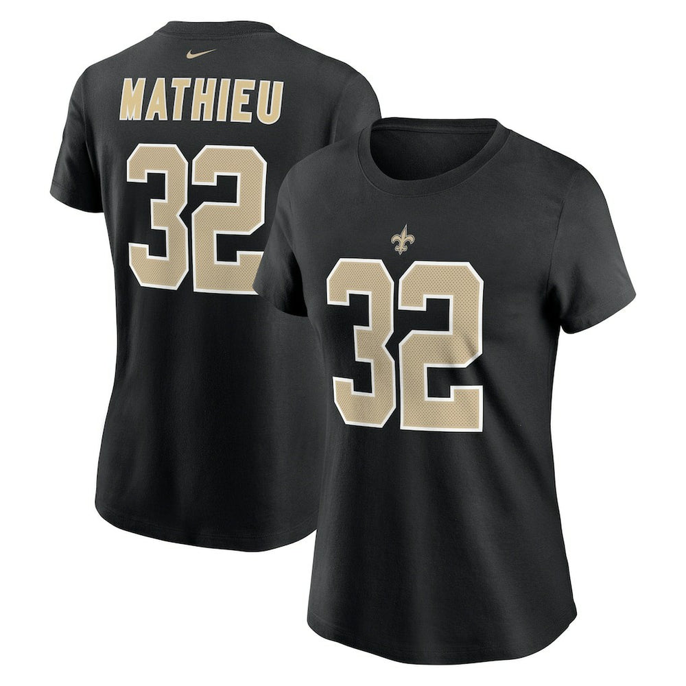 Tyrann Mathieu New Orleans Saints Women's Player Name & Number T-Shirt - Black outlet