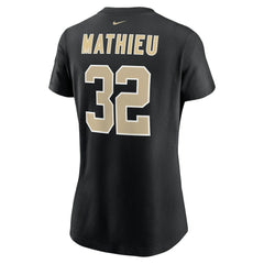 Tyrann Mathieu New Orleans Saints Women's Player Name & Number T-Shirt - Black outlet