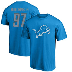 Aidan Hutchinson Detroit Lions Big & Tall Player Name & Number T-Shirt - Blue outlet