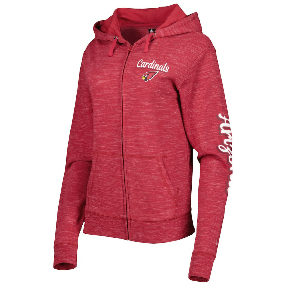 Arizona Cardinals New Era Women's Reverse Full-Zip Hoodie - Cardinal on sale