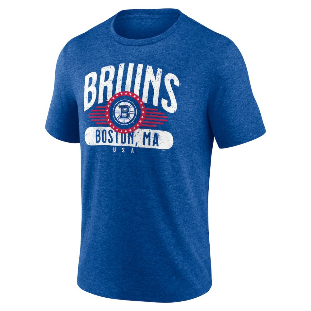 Boston Bruins Badge of Honor Tri-Blend T-Shirt - Royal T-shirts