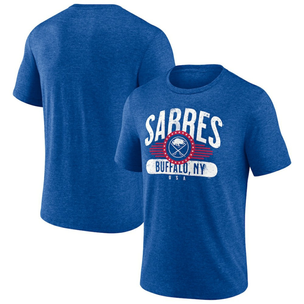 Buffalo Sabres Badge of Honor Tri-Blend T-Shirt - Royal T-shirts